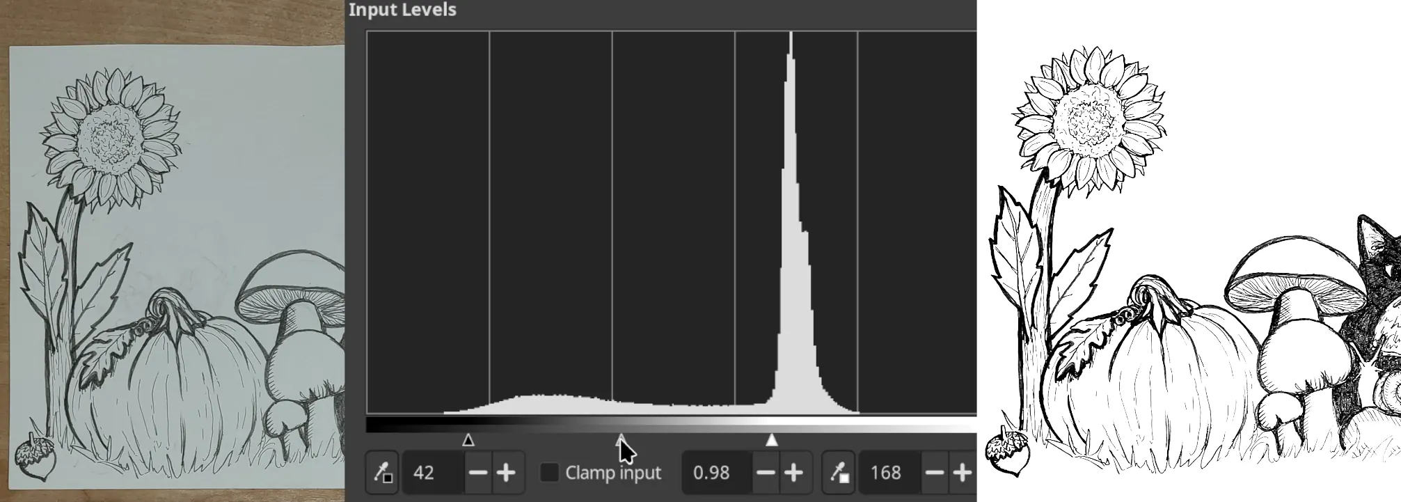 Simple Grayscale Drawing Digitization